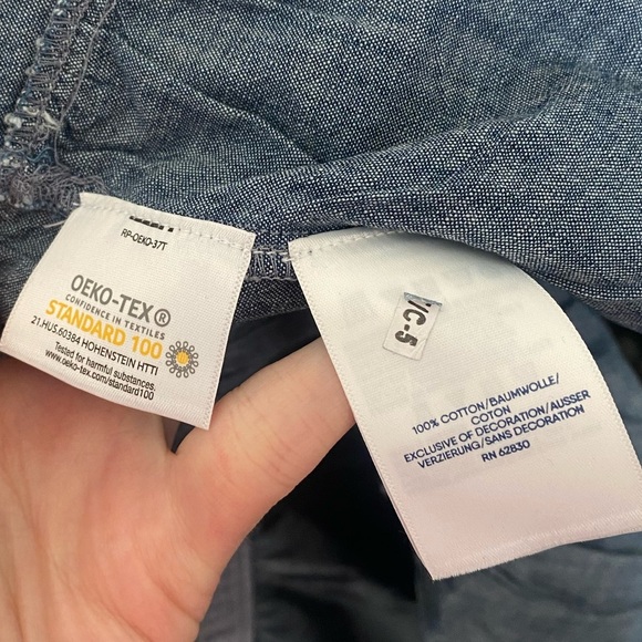 NWOT - Lands' End Women's Chambray - Smocked Midi Dress with Ruffle Straps - Picture 7 of 7